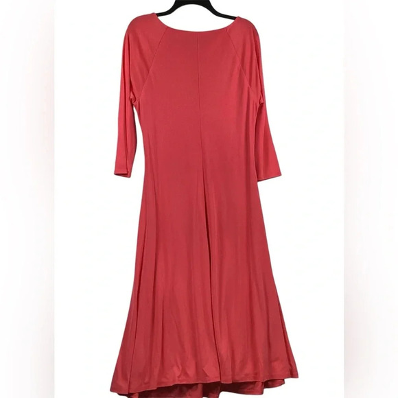 Lauren Ralph Lauren Women's New Pink Ruched Fit & Flare Casual Dress XL Coral 🪸 - Picture 6 of 10